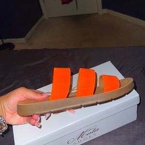 Orange/Brown Sandals 😍